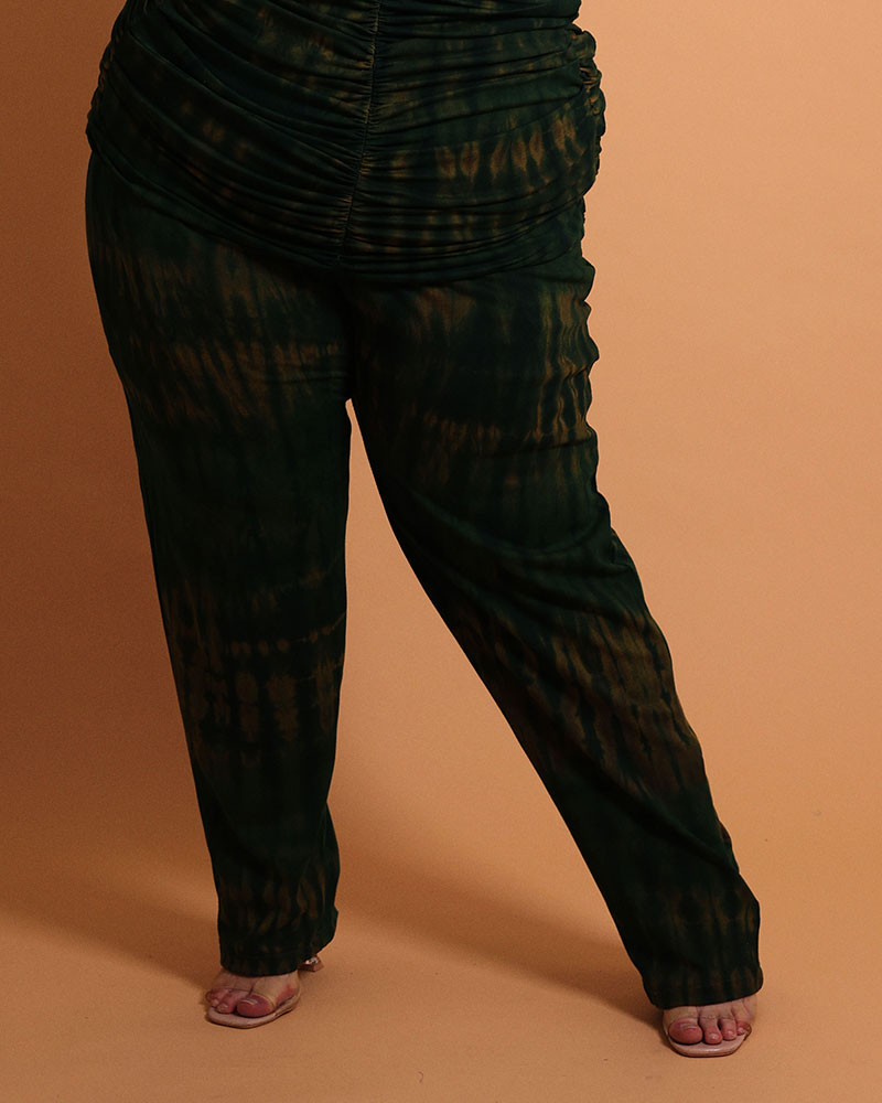 Pantalon droit fluide 100% jersey pour femme grande taille - Kroskel et son pantalon grande taille luxe pour femme
